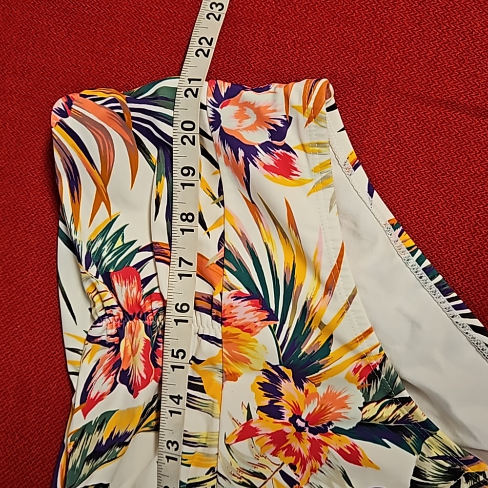 terra & sky multicolor tropical print swimsuit bottoms thigh hi cut 2X - Picture 5 of 8